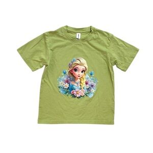 Light Green Princess Floral Graphic Tee